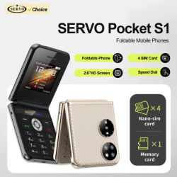 SERVO Pocket S1 Flip Mobile Phone 4 SIM Standby Call Recording Magic Voice Speed Dial Blacklist 2.4" Folding Portable Cellphones