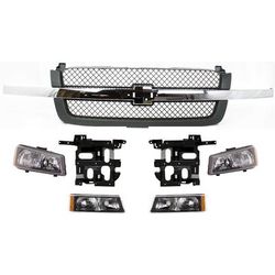 Replacement Grille Assembly Plastic Textured Gray Grille, 1-year unlimited-mileage warranty KIT-061317-25