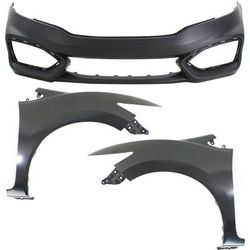 Replacement Fender Steel Primed, Front, Driver & Passenger Side, 1-year unlimited-mileage warranty KIT-010718-30