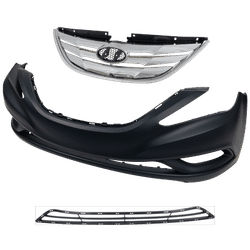 Replacement Grille Assembly Plastic Chrome Grille, 1-year unlimited-mileage warranty KIT-021818-23