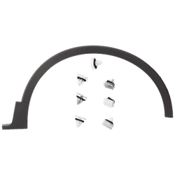 Replacement Fender Trim Plastic Textured Black, Front, Passenger Side, 1-year unlimited-mileage warranty RL22130005