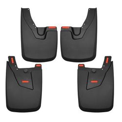 Husky Liners Mud Flaps Thermoplastic Black Custom Fit Series, Front & Rear, Driver Passenger Side, Lifetime limited warranty 58056