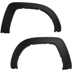 Replacement Fender Trim Plastic Textured Black, Rear, Driver & Passenger Side, 1-year unlimited-mileage warranty SET-RT55390007