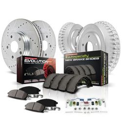Powerstop Brake Disc & Pad Kit Z23 Evolution Sport Series, Front Rear, 3-year / 36000-mile limited warranty K15461DK