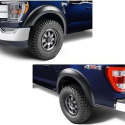 Bushwacker Fender Flares Plastic Black Extend-A-Fender Series, Front & Rear, Driver Passenger Side, 20964-02