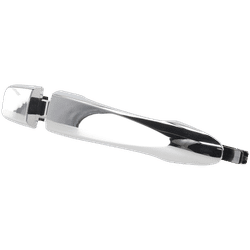 Replacement Exterior Door Handle Plastic Chrome, Rear, Driver or Passenger Side, 1-year unlimited-mileage warranty RN46250009K