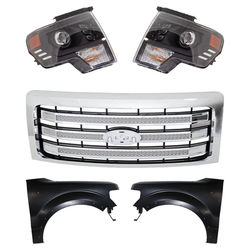 Replacement Grille Assembly Plastic Chrome Grille, 1-year unlimited-mileage warranty KIT-022423-38