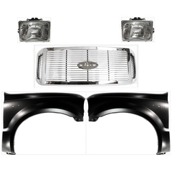 Replacement Grille Assembly Plastic Chrome Grille, 1-year unlimited-mileage warranty KIT-022423-642