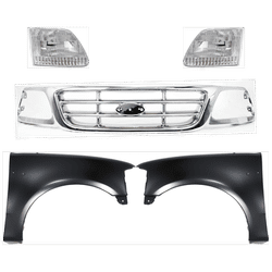 Replacement Grille Assembly Plastic Chrome Grille, 1-year unlimited-mileage warranty KIT-022423-917