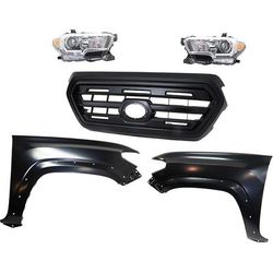 Replacement Grille Assembly Plastic Painted Black Grille, 1-year unlimited-mileage warranty KIT-031323-275