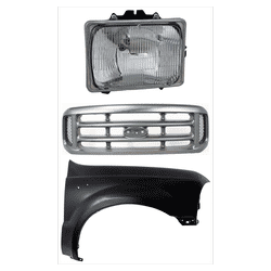 Replacement Grille Assembly Plastic Painted Silver Grille, 1-year unlimited-mileage warranty KIT-022423-56201