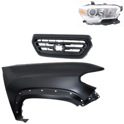 Replacement Grille Assembly ABS Plastic Primed Black Grille, Upper, 1-year unlimited-mileage warranty KIT-031323-30101