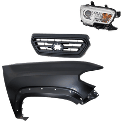 Replacement Grille Assembly ABS Plastic Primed Black Grille, Upper, 1-year unlimited-mileage warranty KIT-031323-32201
