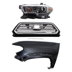 Replacement Grille Assembly Plastic Chrome Grille, 1-year unlimited-mileage warranty KIT-031323-29402