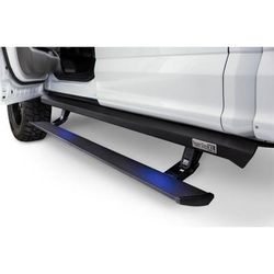 AMP Research Running Boards Aluminum Black PowerStep Series, 5-year or 60000-mile limited warranty 77236-01A