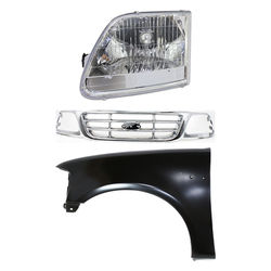 Replacement Grille Assembly Plastic Chrome Grille, 1-year unlimited-mileage warranty KIT-022423-98402