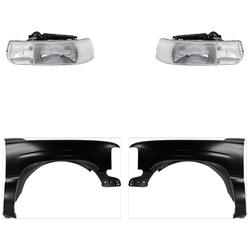 Replacement Fender Steel Primed, Front, Driver & Passenger Side, 1-year unlimited-mileage warranty KIT-022123-0303