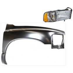 Replacement Fender Steel Primed, Front, Passenger Side, 1-year unlimited-mileage warranty KIT-022423-53504