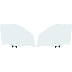 Replacement Door Glass, Front, Driver & Passenger Side, 1-year unlimited-mileage warranty SET-RH48010009