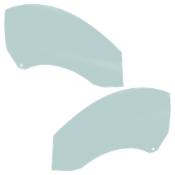 Replacement Door Glass, Front, Driver & Passenger Side, 1-year unlimited-mileage warranty SET-RM48010023