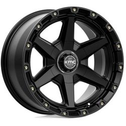 KMC Wheel Aluminum Satin Black, Lifetime limited warranty KM10129035718
