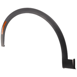 Replacement Fender Flares Plastic Black, Front, Driver Side, 1-year unlimited-mileage warranty RK22130016