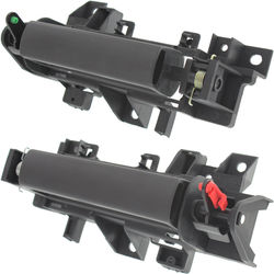 Replacement Interior Door Handle Black, Rear, Driver & Passenger Side, 1-year unlimited-mileage warranty SET-REPD491361