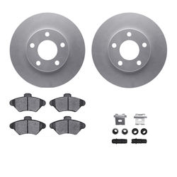 R1 Concepts Brake Disc & Pad Kit GEO-Carbon Rotors with Ceramic Pads Series, Front, 1 Year Limited Warranty WDWH1-54021