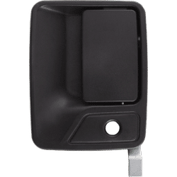 Replacement Exterior Door Handle Plastic Textured Black, Front, Driver Side, 1-year unlimited-mileage warranty F462132