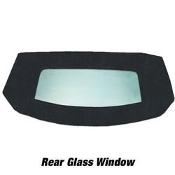 Kee Auto Top Convertible Rear Window Vinyl Black, HG0289TN33SP