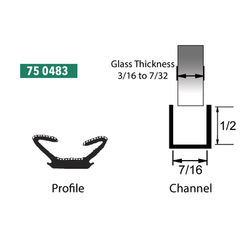 Precision Parts Weatherstrip Seal Glass Weatherstrip, nan, Lifetime limited warranty 75 0483