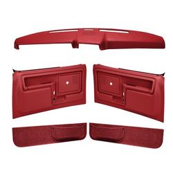 Coverlay Interior Restoration Kit ABS Plastic Red Dash Cap, Door Panel, Kick Lifetime limited warranty 12-108CL-RD