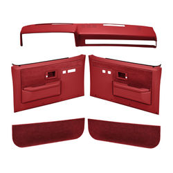 Coverlay Interior Restoration Kit ABS Plastic Red Dash Cap, Door Panel, Kick Lifetime limited warranty 18-601CS-RD