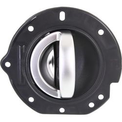 Replacement Interior Door Handle Black bezel with silver lever, Rear, Passenger Side, 1-year unlimited-mileage warranty REPJ491335