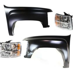 Replacement Fender Steel Primed, Front, Driver & Passenger Side, 1-year unlimited-mileage warranty KIT-32815-15