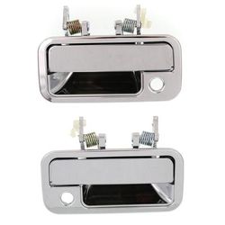 Replacement Exterior Door Handle Chrome, Front, Driver & Passenger Side, 1-year unlimited-mileage warranty SET-REPI462167