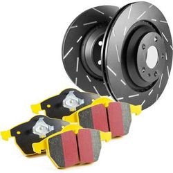 EBC Brake Disc and Pad Kit S9 Yellowstuff USR Sport Slotted Rotors, Rear, S9KR1456