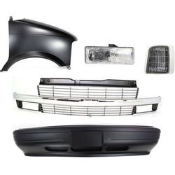 Replacement Grille Assembly Plastic Painted Silver Grille, 1-year unlimited-mileage warranty KIT-50115-23