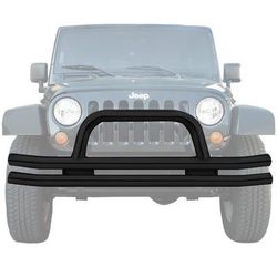 Rampage Bumper Steel Powdercoated Black Double Tube Series, Front, 3-year limited warranty 86620