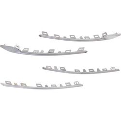 Replacement Bumper Trim Chrome, Front, Driver & Passenger Side, Upper Lower, 1-year unlimited-mileage warranty SET-REPH108009-4