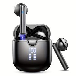 TEMU It108 Wireless Headphones, Wireless 5.3 Headphones With 4 Enc Microphones, 40 Hours Playtime, In-ear Headphones, Noise Cancelling, Hifi Stereo Wireless Headphones
