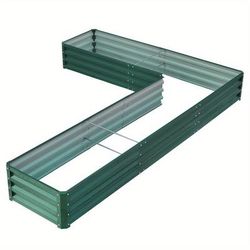TEMU 277cm Metal Raised Vegetable Planter Outdoor Flower Trough Grow Box