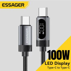 Essager Digital Dispaly USB C Cable For iPhone Xiaomi Huawei 100W PD Fast Charging For Macbook iPad
