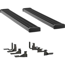 Luverne Running Boards Aluminum Powdercoated Textured Black 7 in. Grip Step Series, 415102-401117