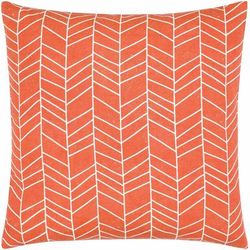 Bayat 13"L x 20"W Modern Pillow plush Cotton Burnt Orange/Cream Lumbar Pillow - Boutique Rugs