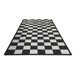 Swisstrax Single Car Garage Floor Mat In Diamondtrax Home Tiles (Checkered - Black, White)