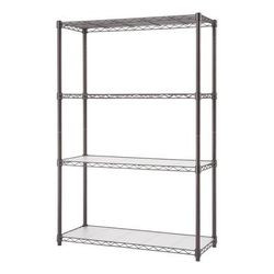 Trinity 36"W x 14"D x 54"H 4-Tier NSF Wire Shelving Unit with Liners (Bronze)