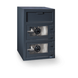 Hollon Double Door Depository Safe, Dual Dial Locks / 30" X 20" X 20"