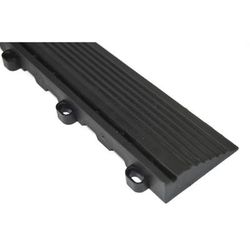 Swisstrax Jet Black Pro Series Looped Floor Tile Edge Piece (10 Pack)