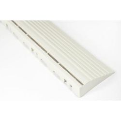 Swisstrax Arctic White Pro Series Pegged Floor Tile Edge Piece (10 Pack)